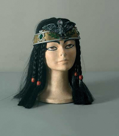 Peluca Egipcia con corona látex