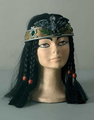 Peluca Egipcia con corona látex