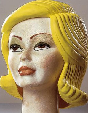 Peruca De Látex Amarelo