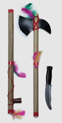 Hacha Pipa Y Puñal Indio