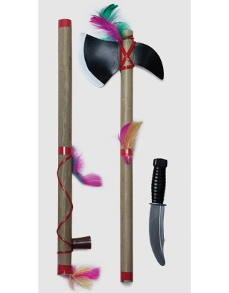 Hacha Pipa Y Puñal Indio