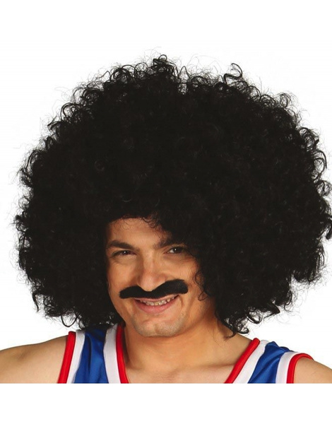 Peluca morena rizos extra