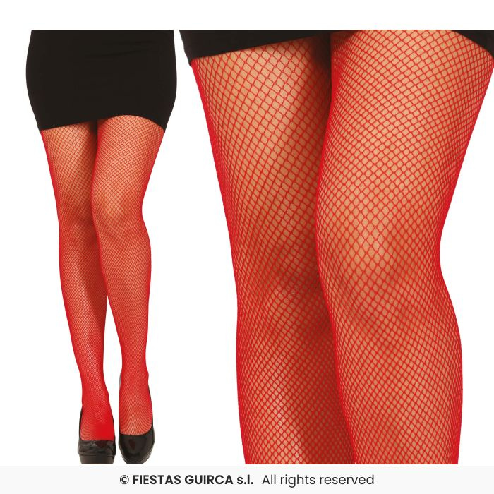 Pantys rejilla rojo