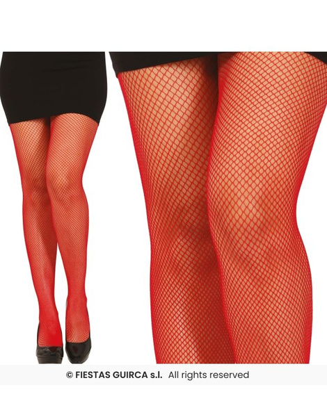 Pantys rejilla rojo