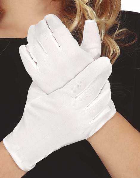 Guantes cortos blanco infantil