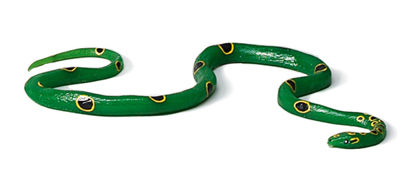 Serpiente Negra Y Verde latex 118 Cm