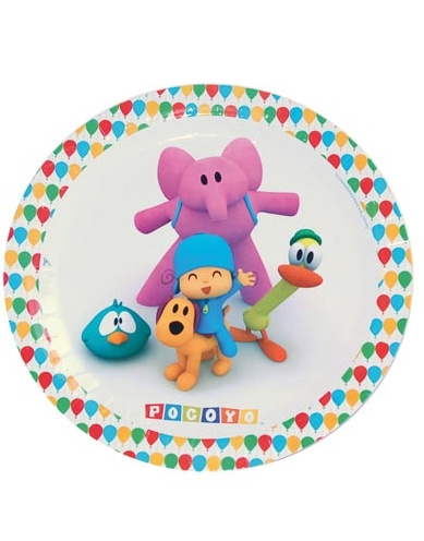 Plato Pocoyo 23 Cm Paq. 8 Unid.