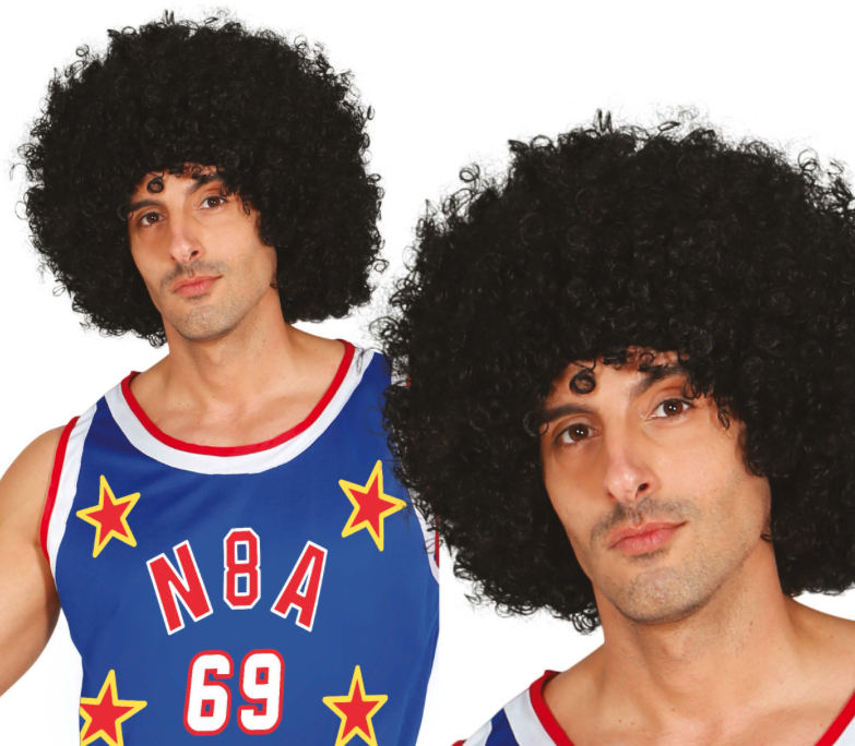 Peruca de cabelo afro preto