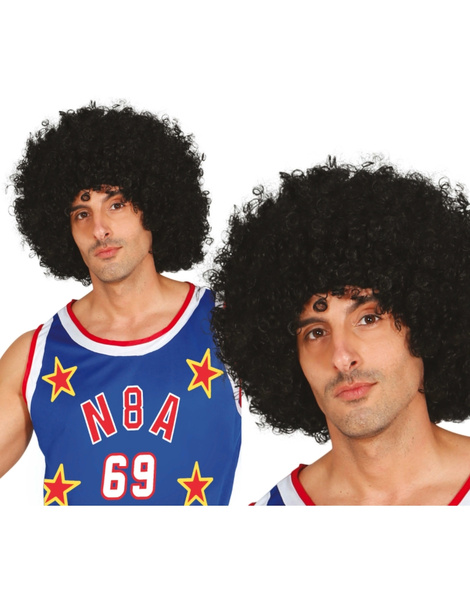 Peruca de cabelo afro preto