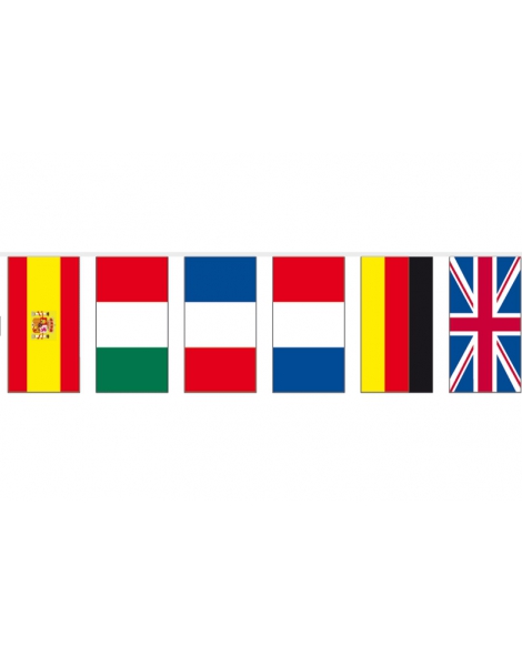 Bandera Tela 10m Internacional 6 Paises