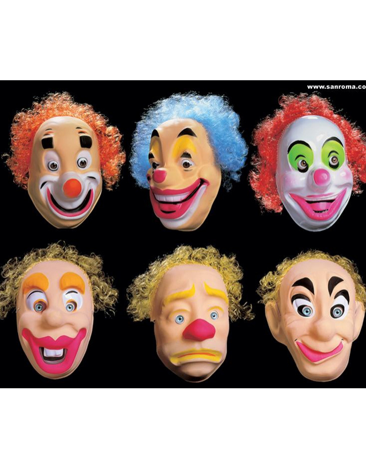Careta Payaso Con Pelo