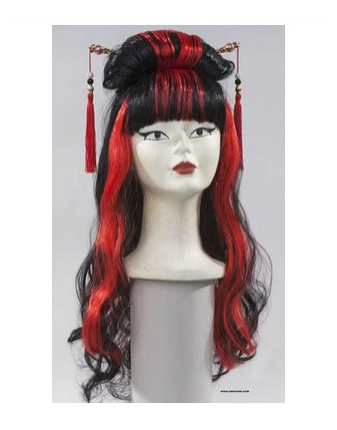 Peluca china mechas con agujas