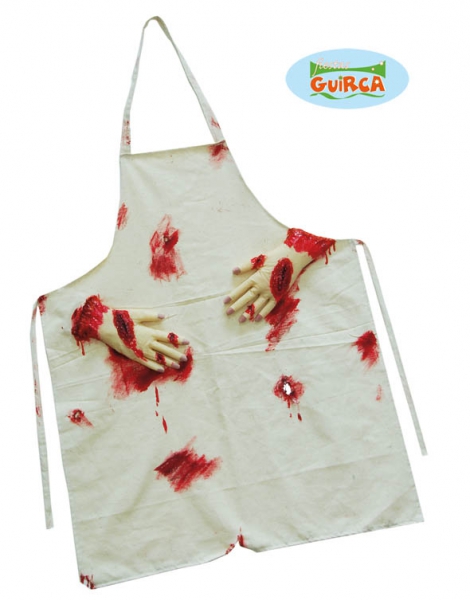 Delantal Sangriento Con Manos De Sangre