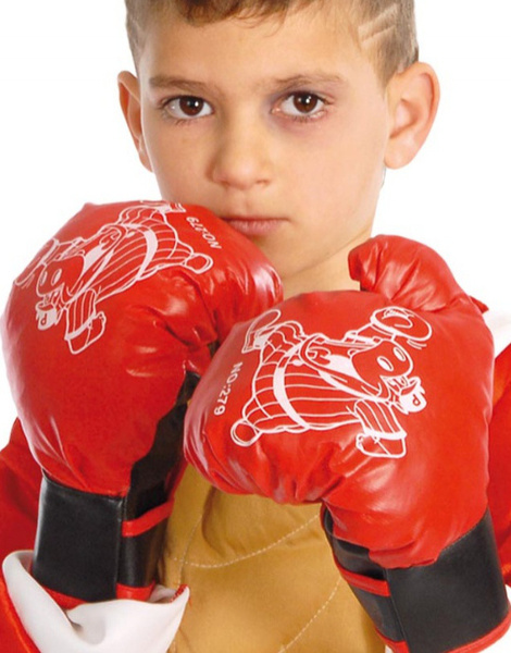 Disfraz de pequeño campeón de boxeo para niño.