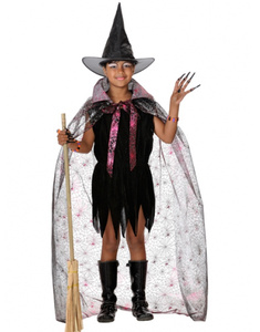 Bruxa traje com menina
