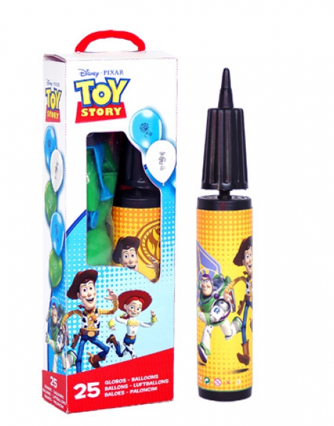 Caja 25 Globos Toy Story Con Infl.