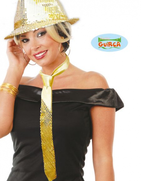 Corbata Lentejuelas Oro oferta