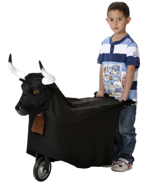 Carro Metálico Con Cabeza Toro Infantil