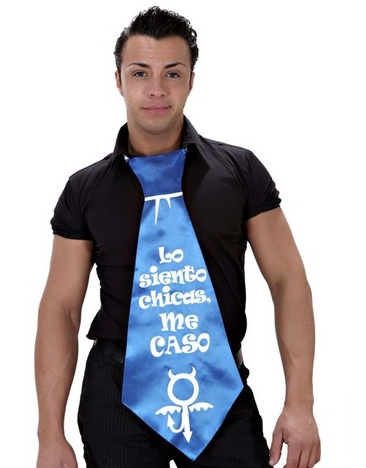 CORBATA GIGANTE NOVIO AZUL