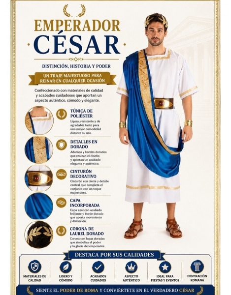 Disfraz Emperador para hombre