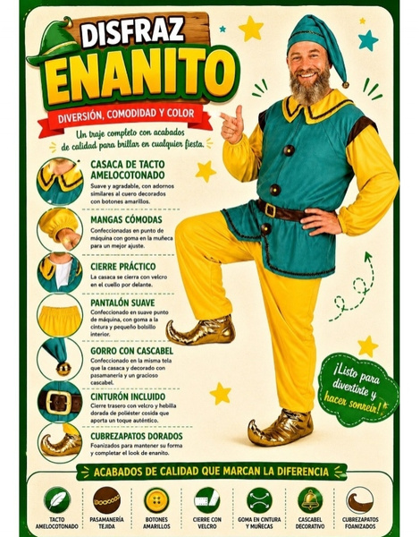 Disfraz Enanito para hombre