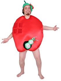 Disfraz Manzana con Gusano adulto