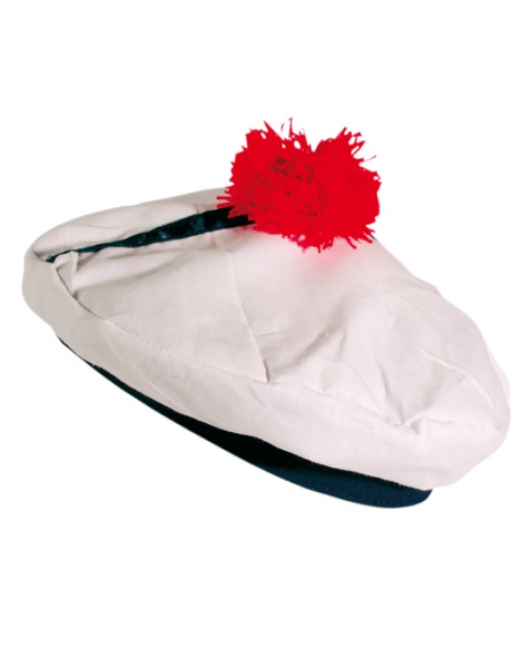 Gorra Marinero Rayas Con Borla Roja