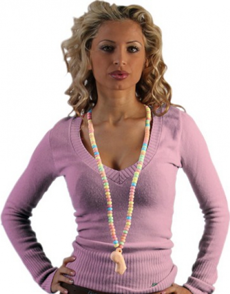 COLLAR DE CARAMELOS CON SILBATO PENE FEM