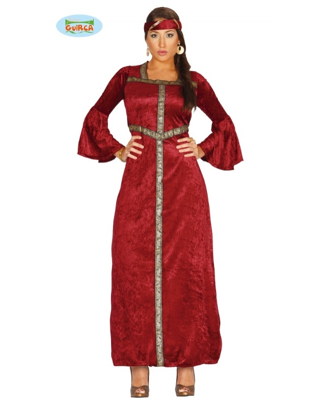 Disfraz Dama Medieval Burdeo