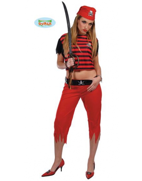 Disfraz Pirata Rojo Adulta