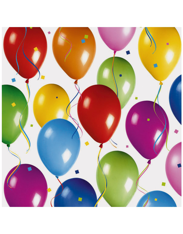 Servilletas Figuras De Globos B/20