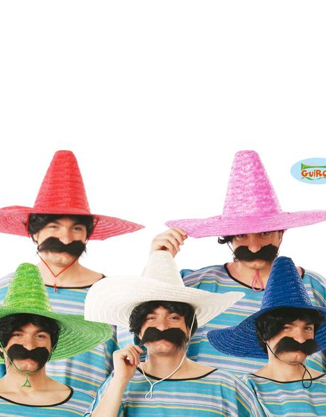 Sombrero Mejicano Paja Colores Surtidos