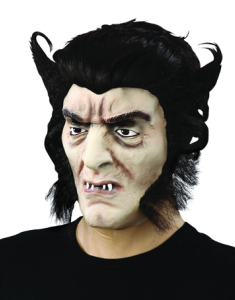 Máscara Látex Con Pelo Hombre Lobo