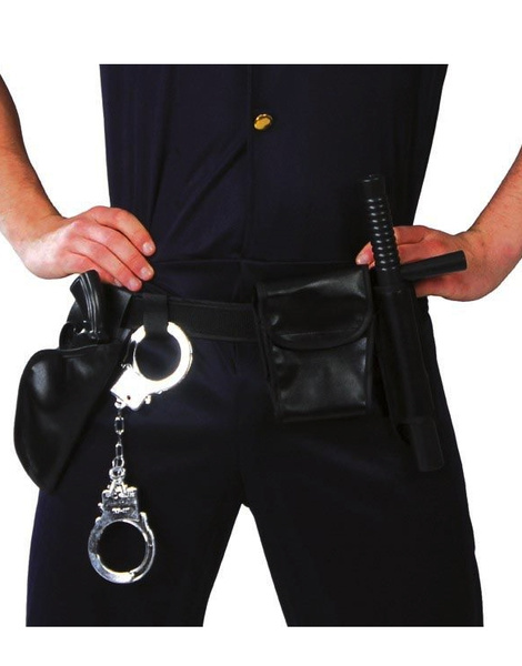 Cinto De Polícia Com Pistola De Algemas.