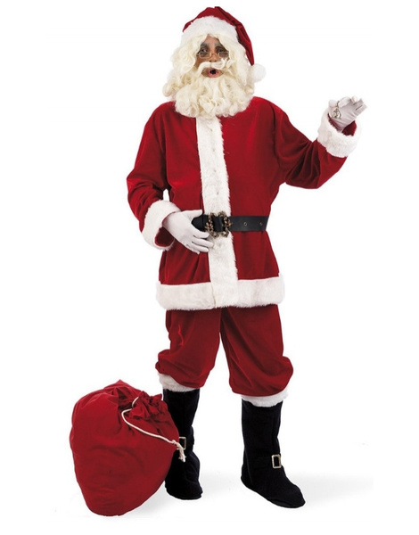 encuesta Instalar en pc Perímetro Disfraz Papá Noel gran lujo adulto