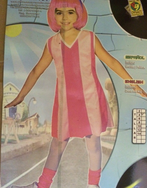 Disfraz chica rosa  talla 4