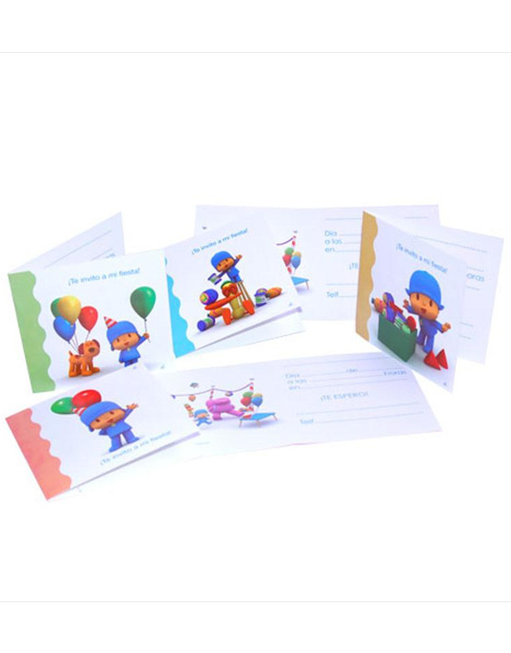 Invitaciones Pocoyo 6 Modelos C/ Sobre