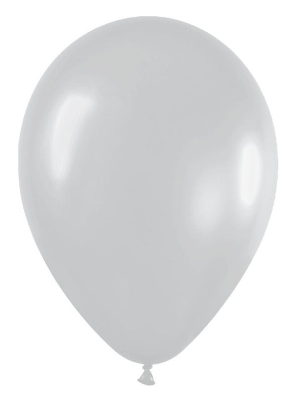 Bolsa 50 Globos latex Satin Plata 30 cms