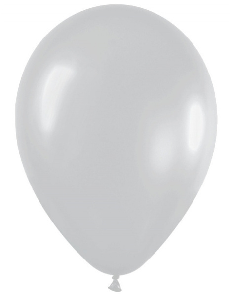 Bolsa 50 Globos latex Satin Plata 30 cms