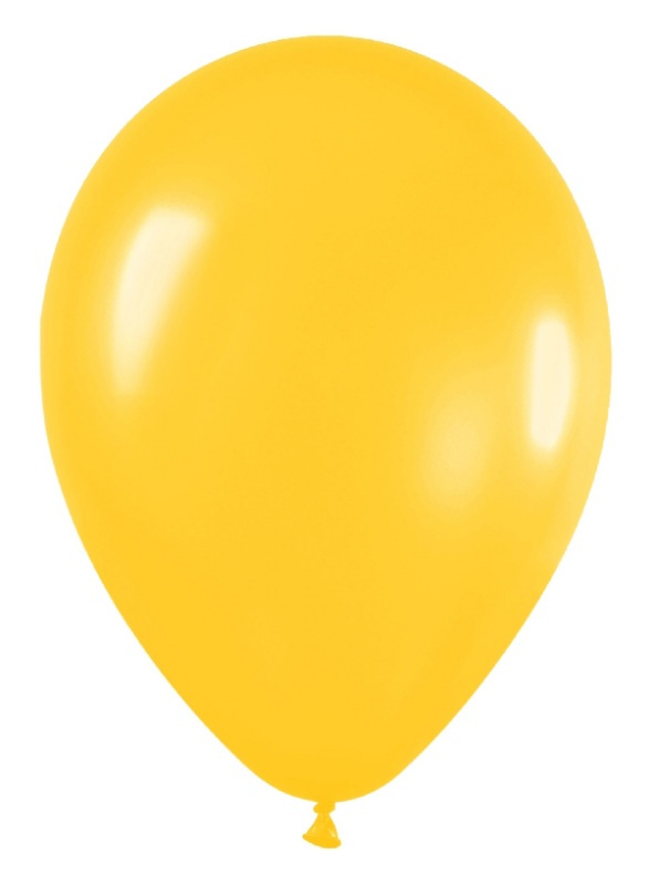 Bolsa 50 Globos latex amarillo Metal