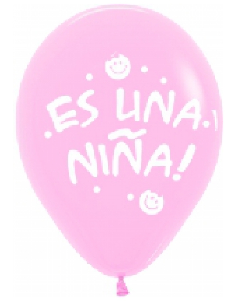 Bolsa 10 Globos R-12 Es Una Niña