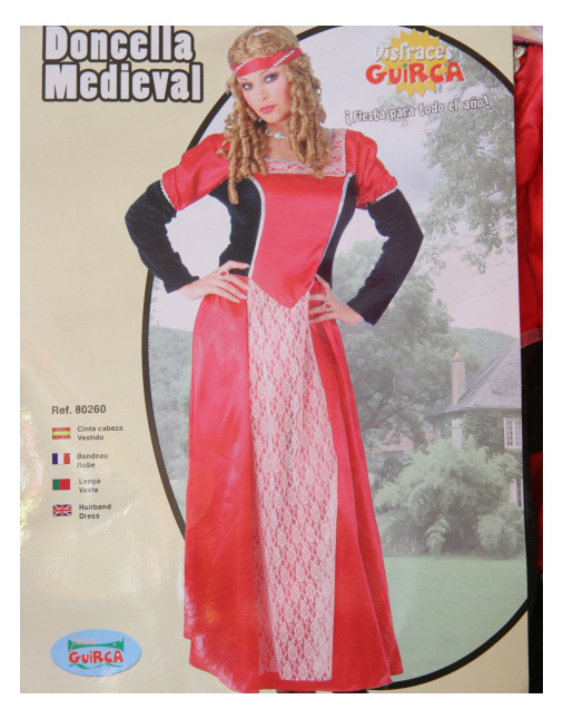 Disfraz Doncella Medieval Mujer Adulta