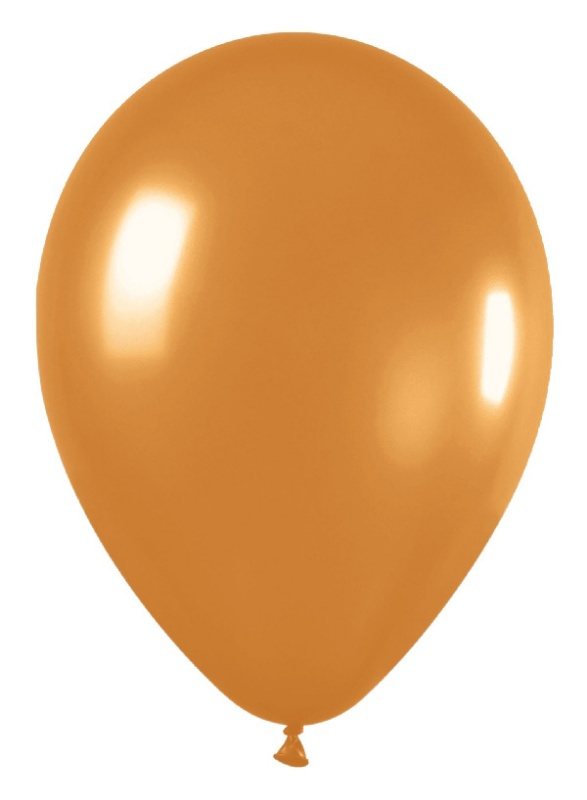 Bolsa 100 Globos R-5 Metal Dorado 12.5cm