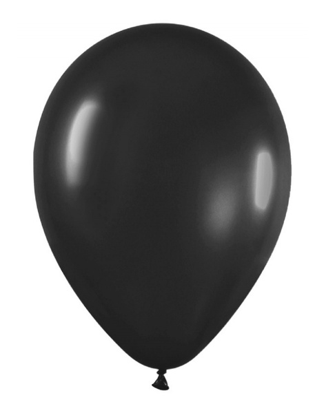 Bolsa 100 Globos R-5 Negro Sólido 12.5cm