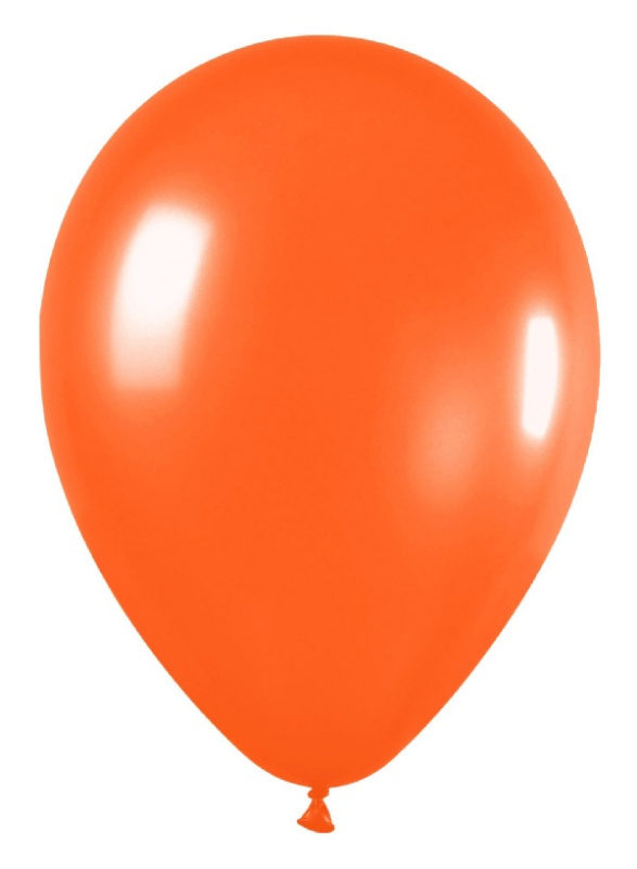 Bolsa 50 Globos latex Metal Naranja 30cm