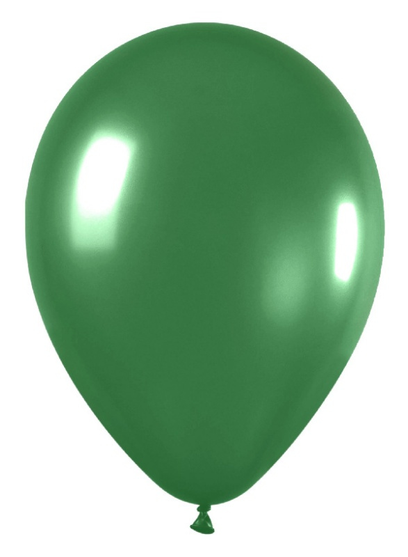 Bolsa 50 Globos latex Metal Verde 30 cms