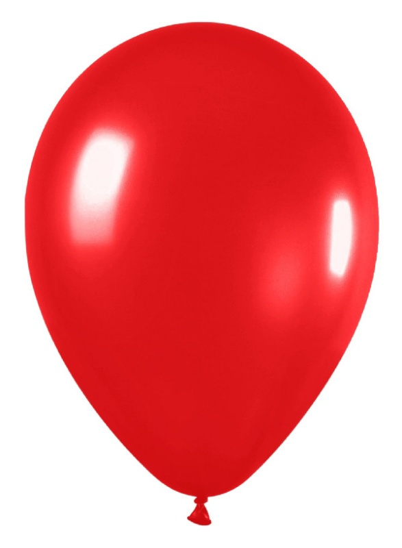 Bolsa 50 Globos latex Metal Rojo 30 cms