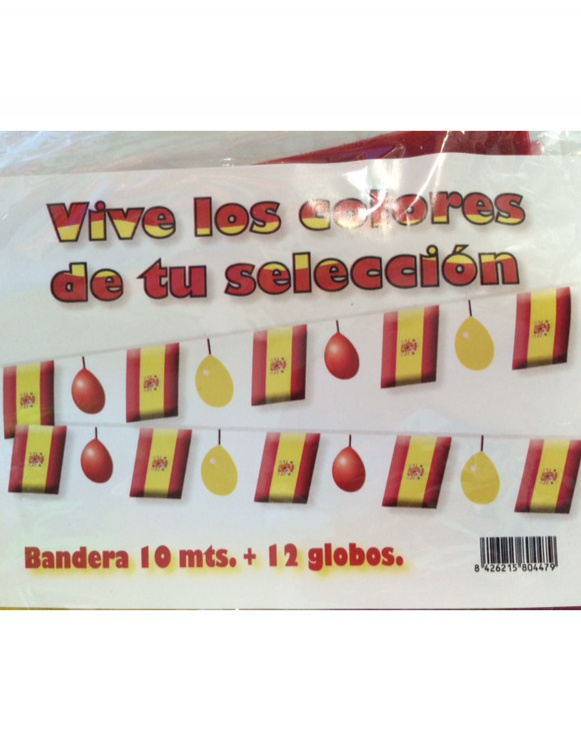 Guirnalda Bandera España Con Globos