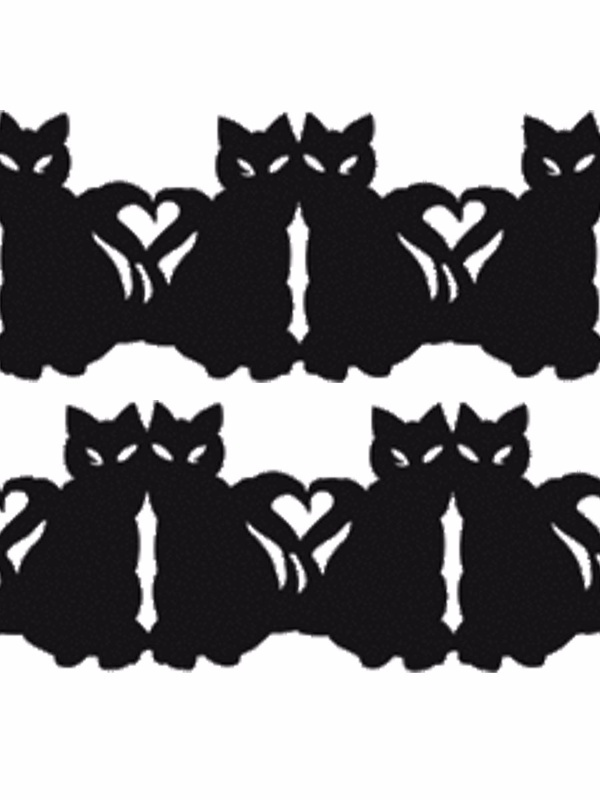 Guirnalda Gatos Negros 4 M