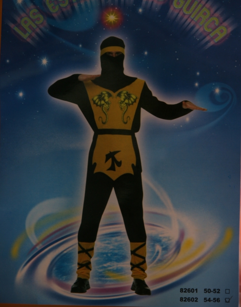 Disfraz Ninja Adulto Amarillo